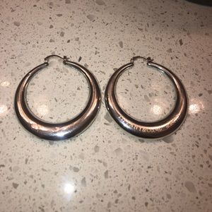 Tiffany & Co. Jewelry - Tiffany & Co. 2”in sterling silver hoop earrings Tiffany & Co. Jewelry - Tiffany & Co. 2”in sterling silver hoop earrings